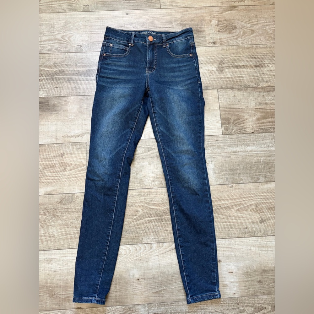 Maurices Everflex Blue High Rise Skinny Jeans Size 2 Regular